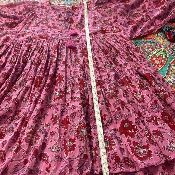 Dolma  Pink and Red Patterned flowy dress - Picture 6 of 8